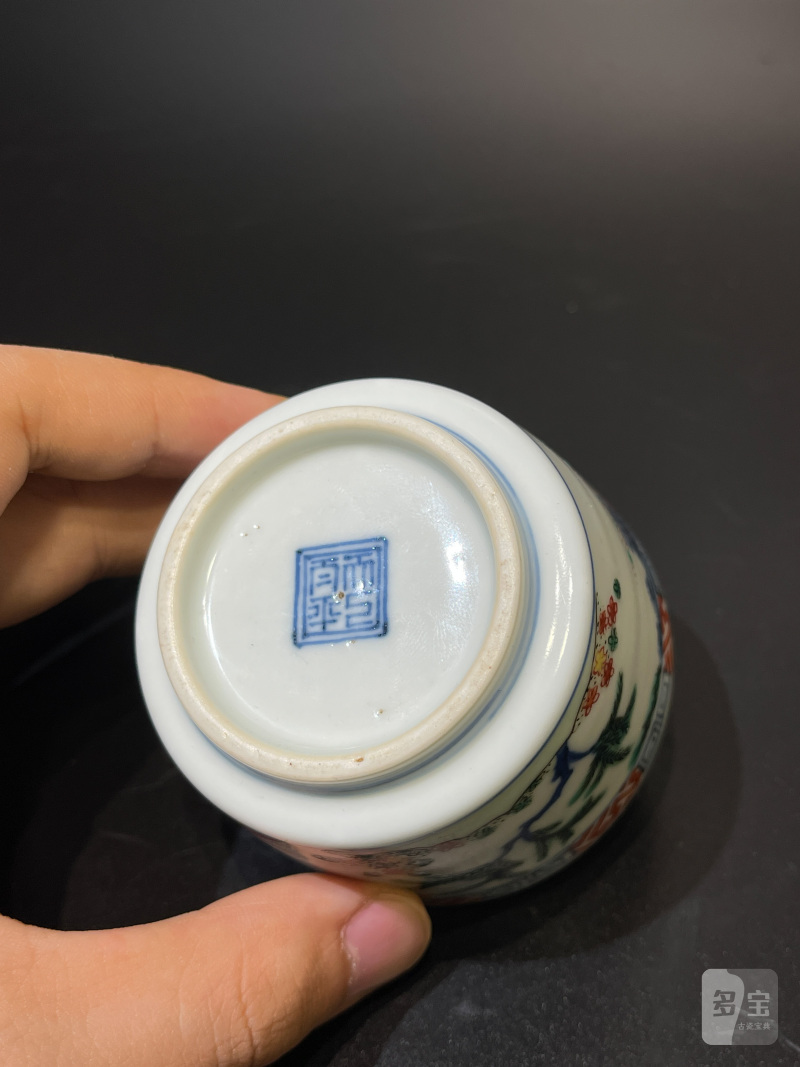 明末清初 青花五彩高士图琴炉 - 图10